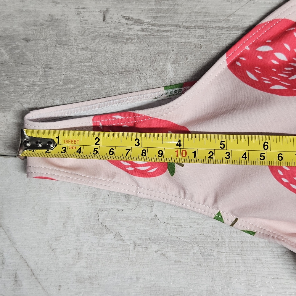 AONTUS Strawberry Print Swimdress One Piece Swimsuit Size M Tummy Control - Picture 5 of 12